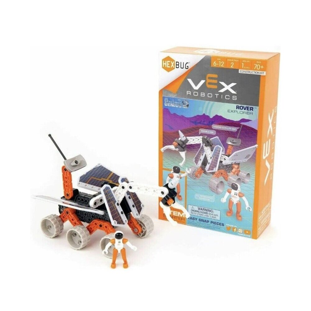 HexBug Vex Robotics Rover Explorer STEM Starter New - Easy Snap Pieces 70+ pcs